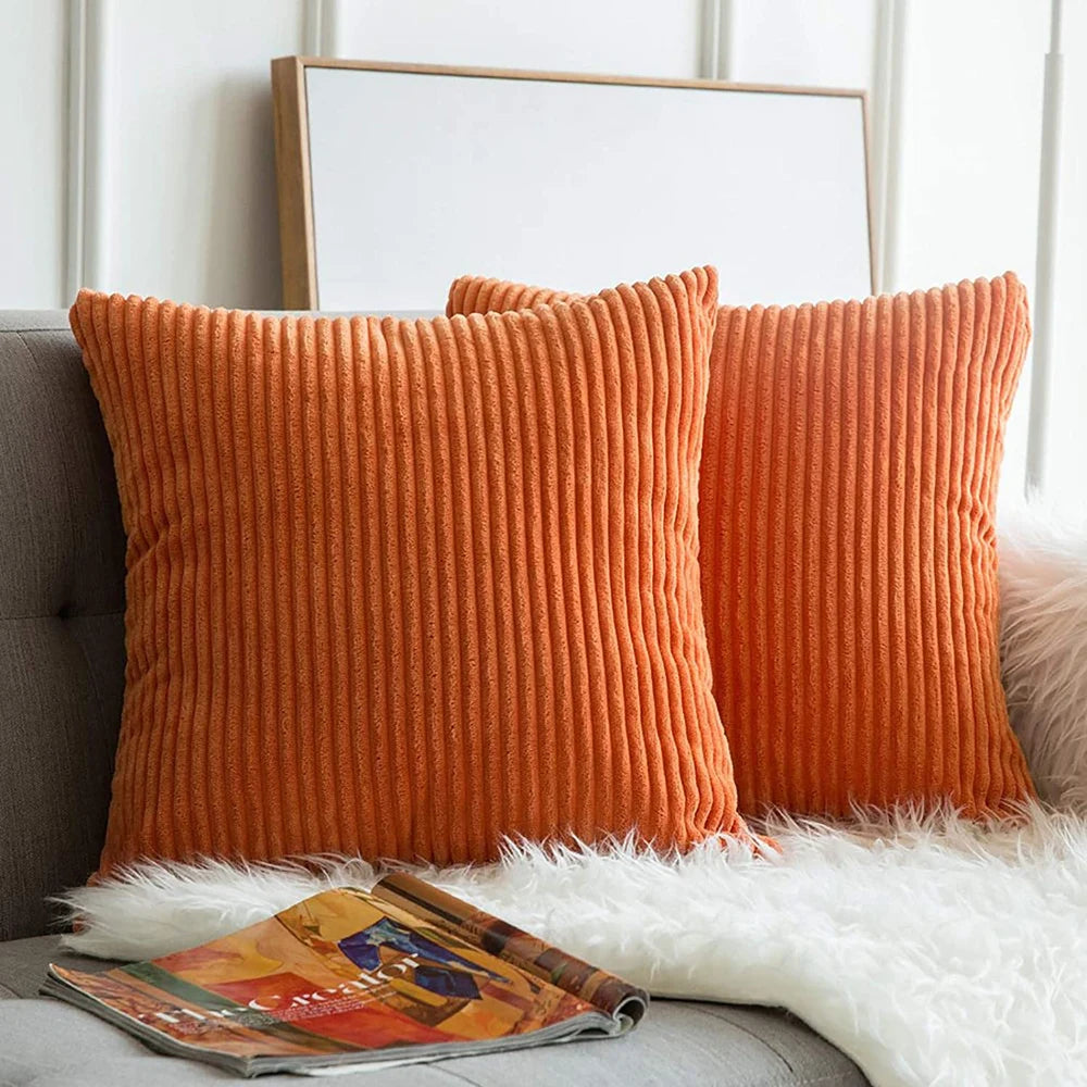 Cool And Soft Corduroy Cushion Covers - Many Colours & 2 sizes