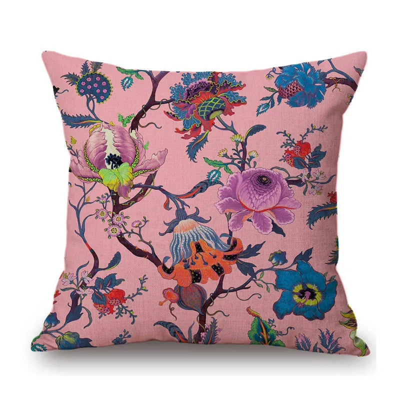 Pink Vibrant Vintage Floral Cushion Covers William Morris