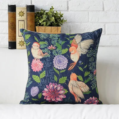 Cool & Colourful Bird Cushion Covers 18inx18in
