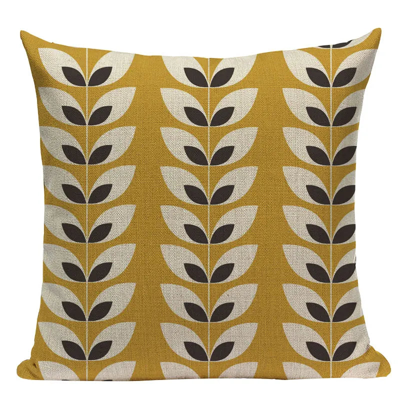 Linen Retro Floral Cushion Covers