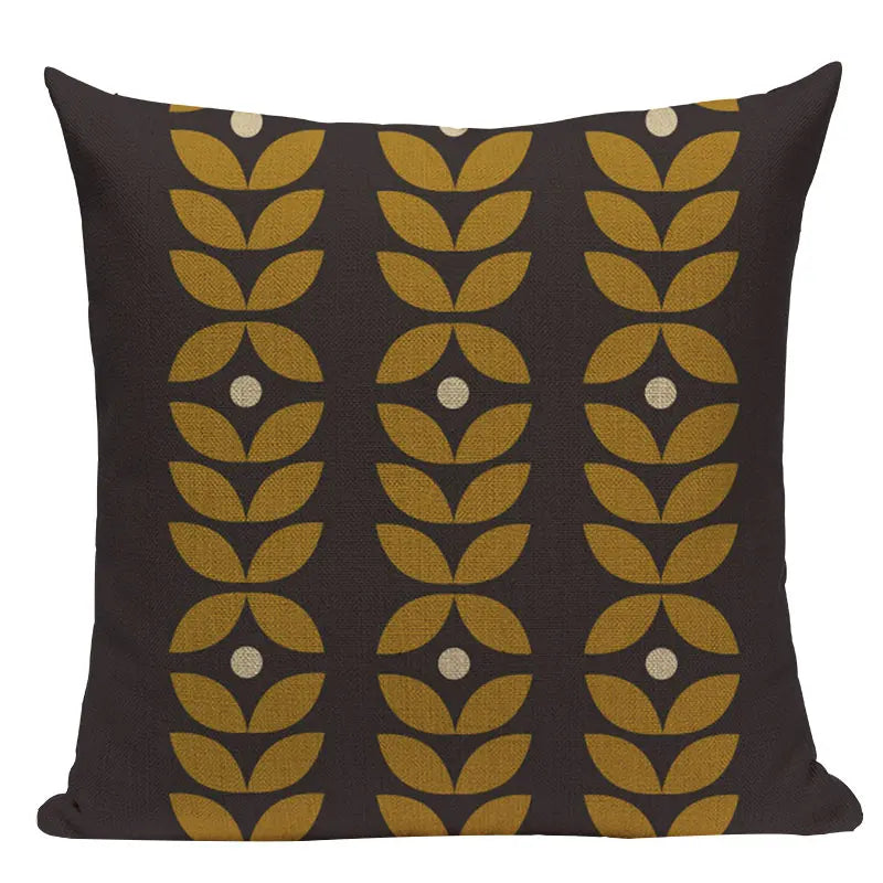 Linen Retro Floral Cushion Covers