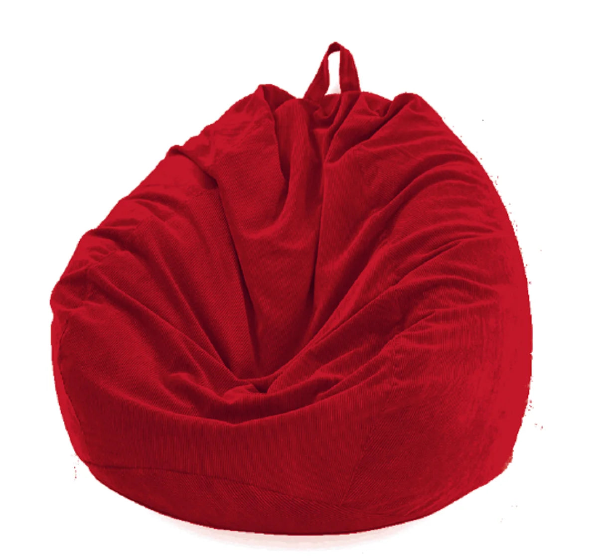 Red Thin-Lined Corduroy Bean Bag Covers