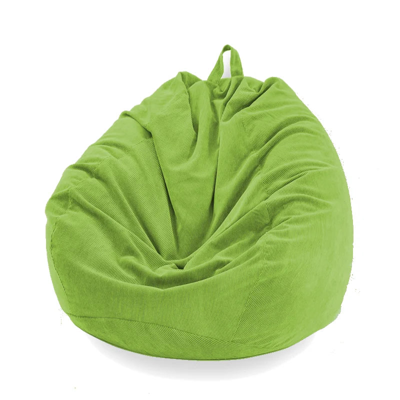 Lime Green Thin-Lined Corduroy Bean Bag Covers