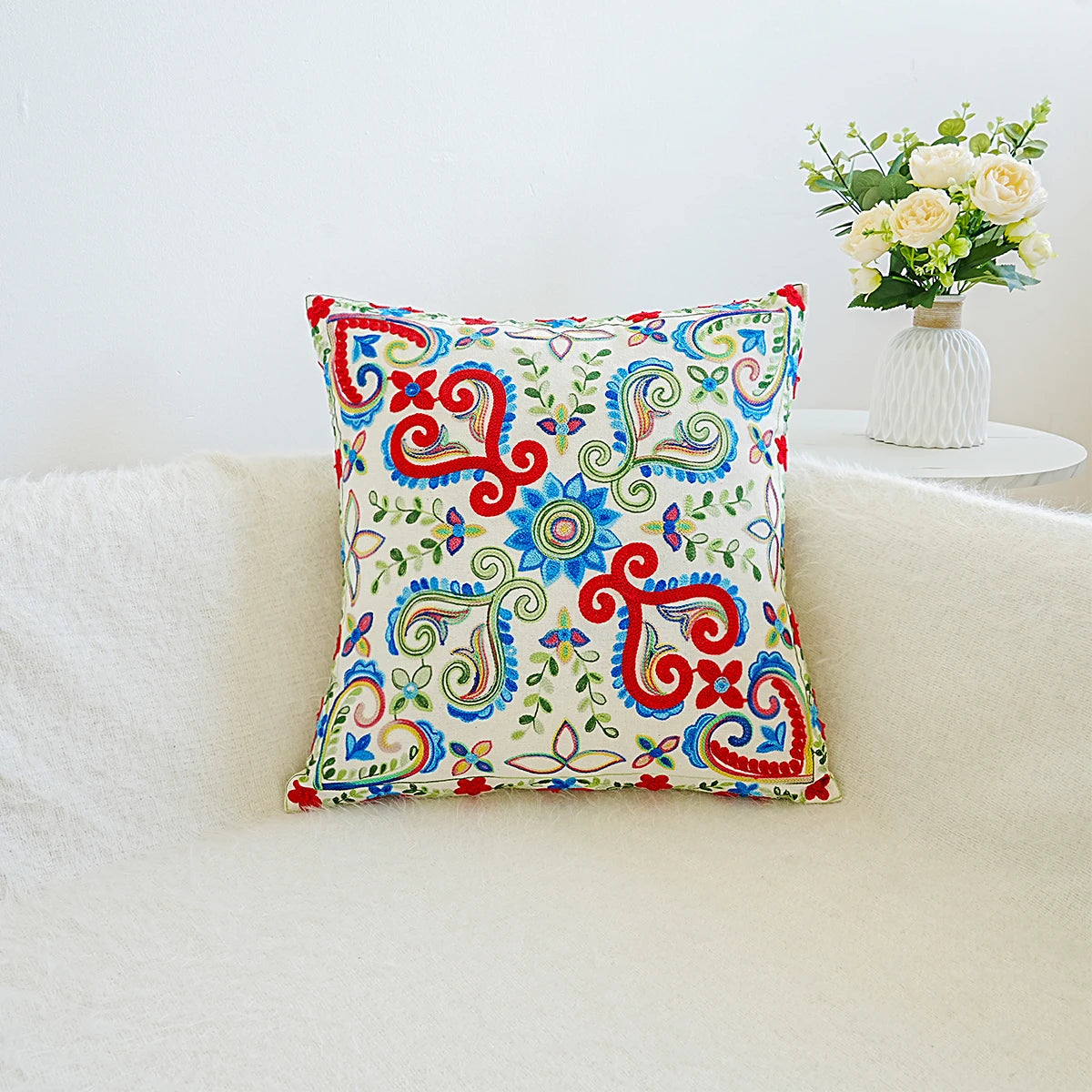 Bohemian Mandala Embriodered Cushion Covers - 18in x 18in
