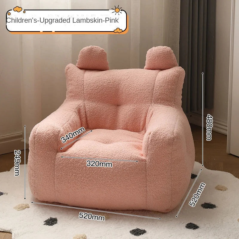 Pink Soft Teddy Armchair Bean Bag For Young Children (Inlcudes filling)
