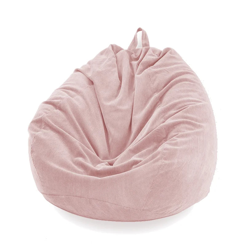 Pink Thin-Lined Corduroy Bean Bag Covers