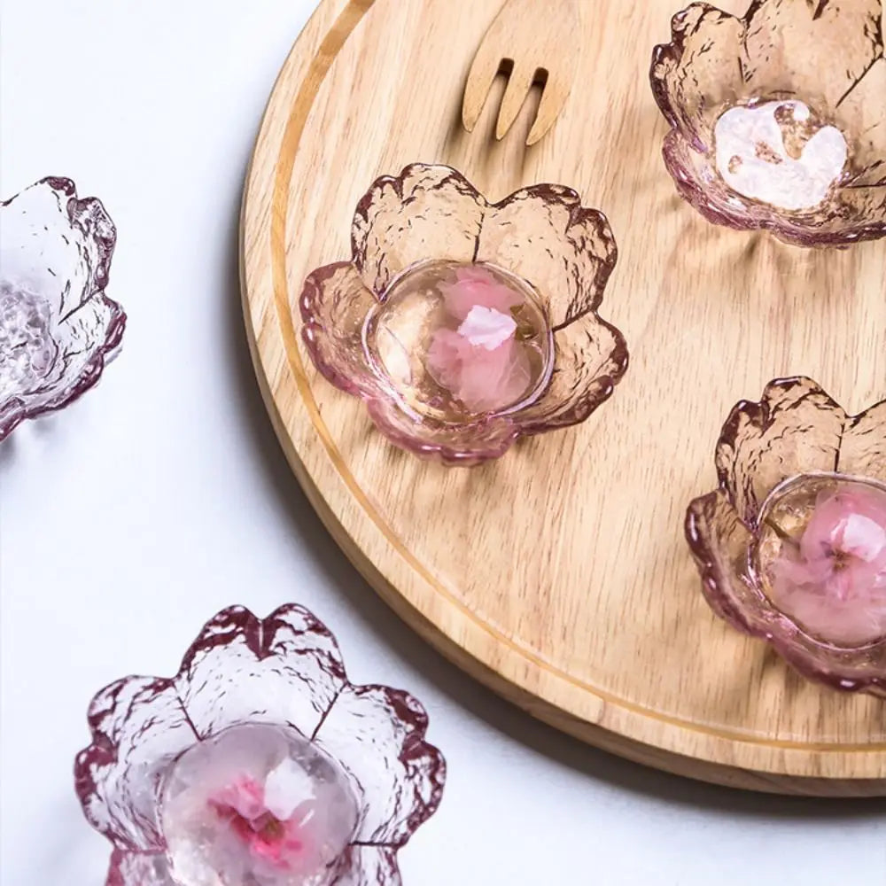 Cute Glass Flower Bowls for Candle Sand Wax