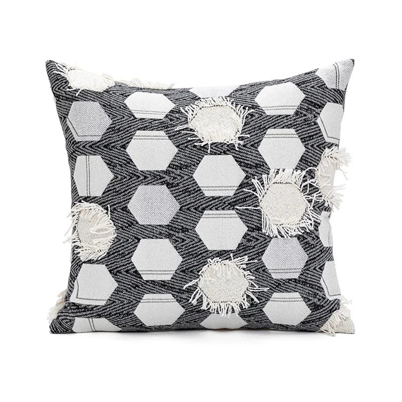 Retro Nordic Geometric Tufted Cushion Covers 45x45cm