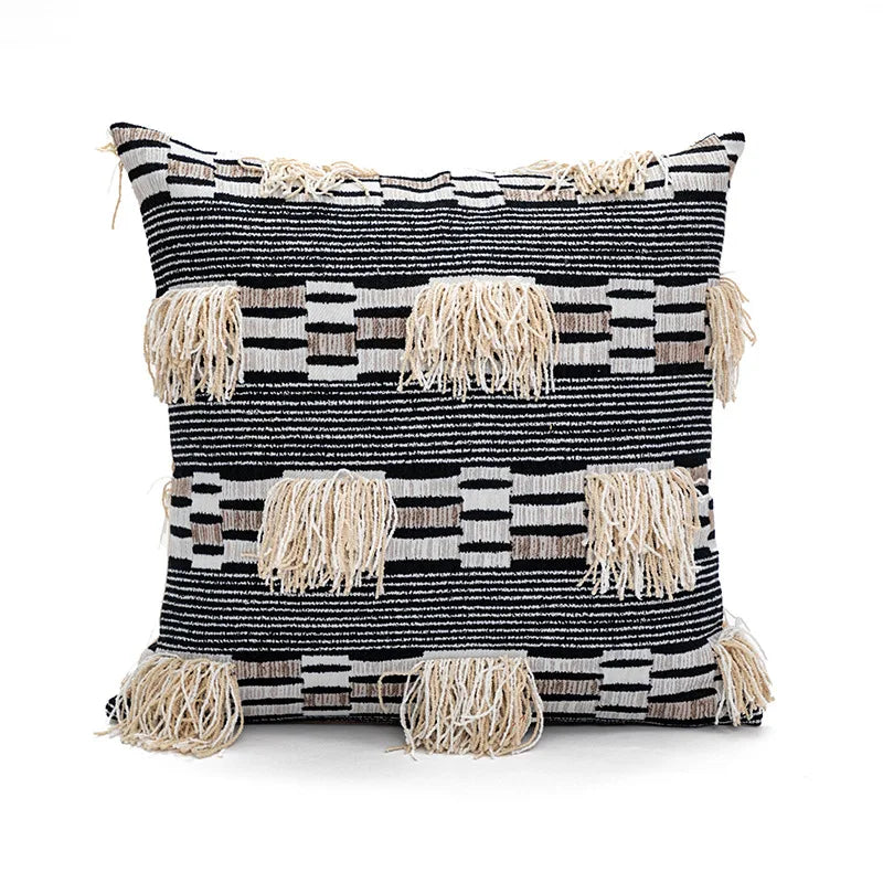 Retro Nordic Geometric Tufted Cushion Covers 45x45cm