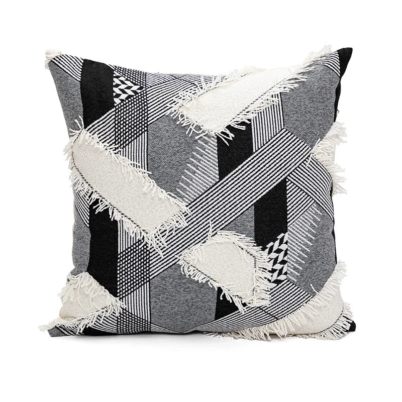 Retro Nordic Geometric Tufted Cushion Covers 45x45cm
