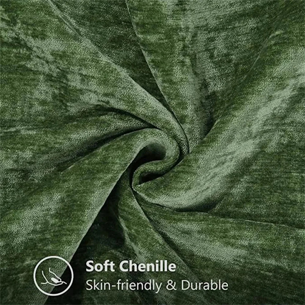 Green Vintage Style Chenille Velvet Luxury Cushion Covers