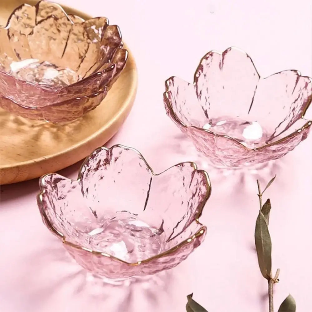Cute Glass Flower Bowls for Candle Sand Wax