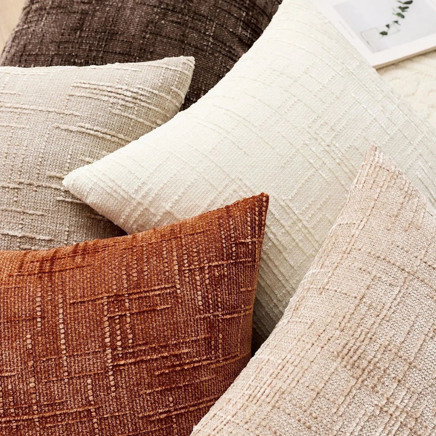 Premium Bamboo Textured Cushion Covers - Various sizes & colours
