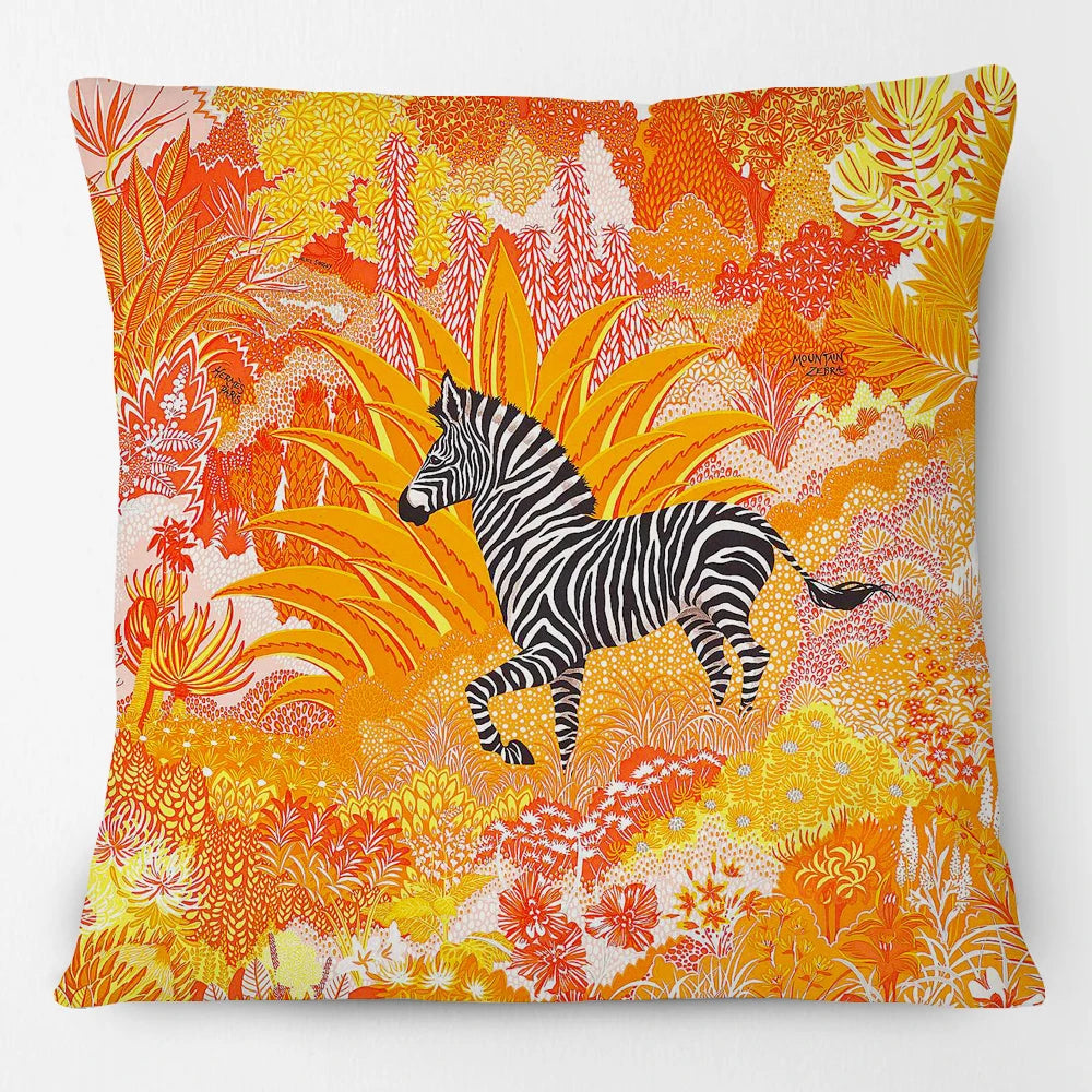 Colourful Jungle Giraffe & Zebar Cushion Covers 18in (45cmx45cm)