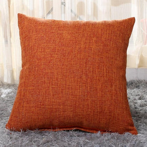 Scandinavian Cotton Linen Cushion Cover orange