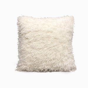 Cream Eco Feather / Fur Fluffy Cushion Covers