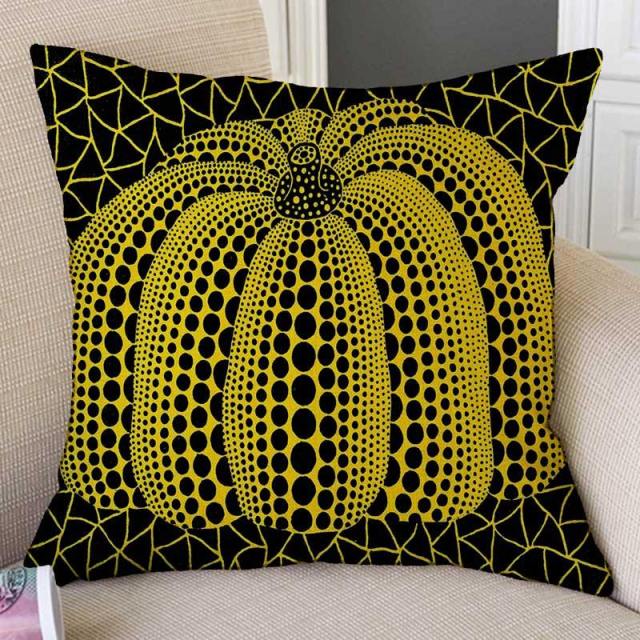 pumkin Mosaic Polka Dot Japanese Art Cushion Covers