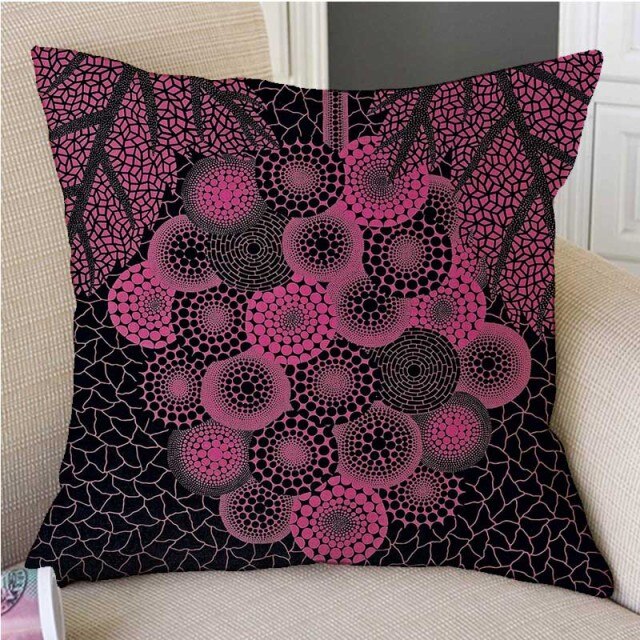Vine Mosaic Polka Dot Japanese Art Cushion Covers