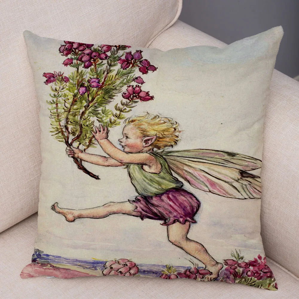 Children's Flower Fairies Cushion Covers 45cm x 45cm