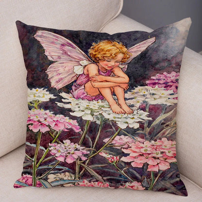 Children's Flower Fairies Cushion Covers 45cm x 45cm