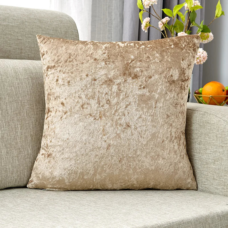 Crushed Velvet Cushion Covers - Many Colours & 2 Sizes