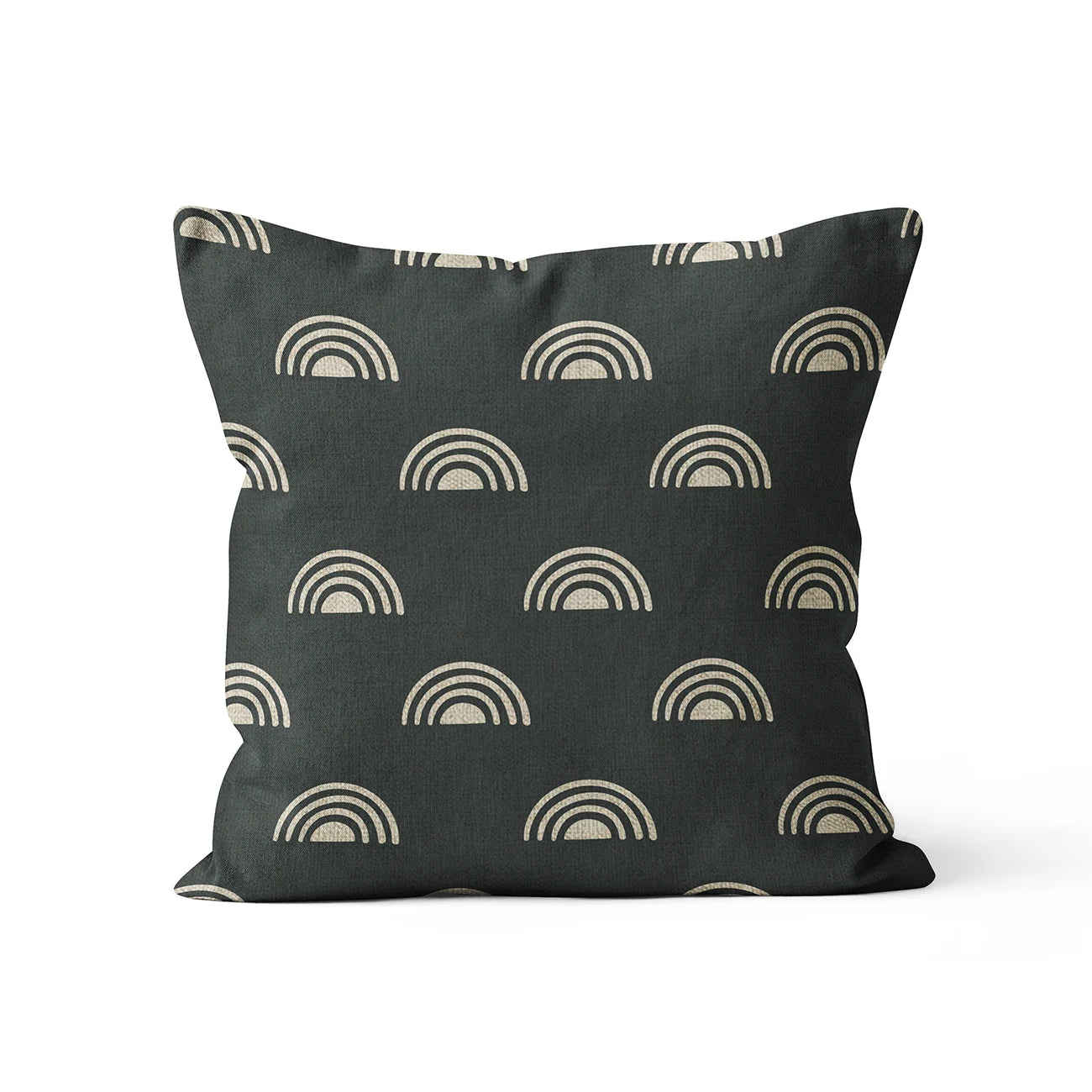 Nordic Linen & Black Cushion Covers - Leaves & Geometric Prints