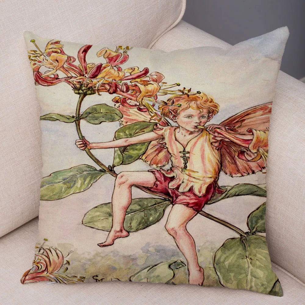 Children's Flower Fairies Cushion Covers 45cm x 45cm