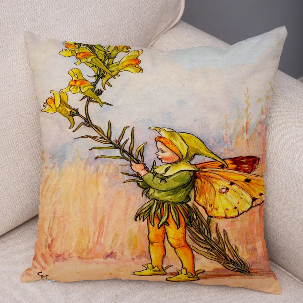 Children's Flower Fairies Cushion Covers 45cm x 45cm