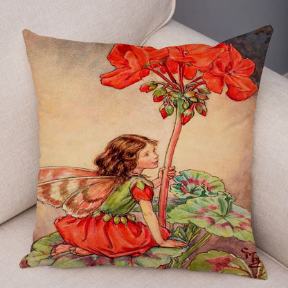 Children's Flower Fairies Cushion Covers 45cm x 45cm