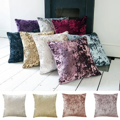 Crushed Velvet Cushion Covers - Many Colours & 2 Sizes