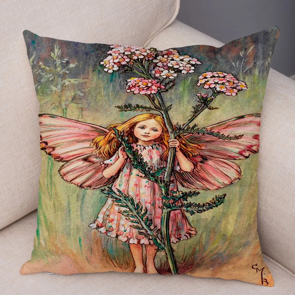 Children's Flower Fairies Cushion Covers 45cm x 45cm