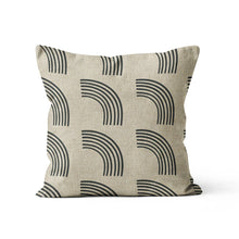 Nordic Linen & Black Cushion Covers - Leaves & Geometric Prints