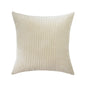 cream Extra Large Broad Corduroy Cushion Covers - 50cm - 70cm