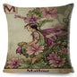 Alphabet Floral Fairy Cushion Covers (A-Z) - 18inx18in