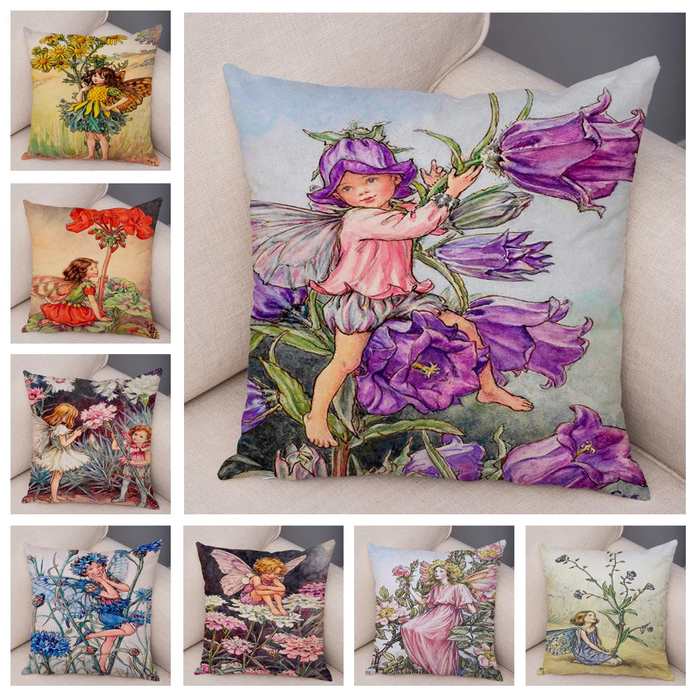 Children's Flower Fairies Cushion Covers 45cm x 45cm