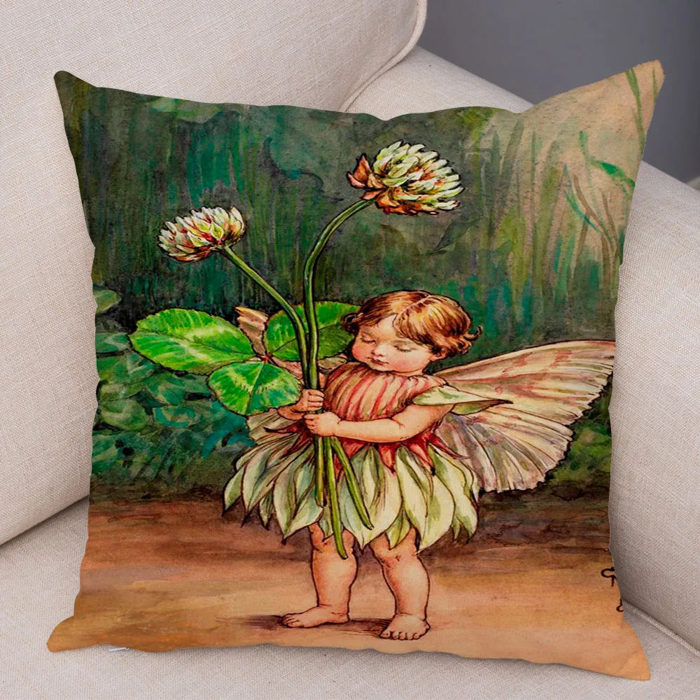 Children's Flower Fairies Cushion Covers 45cm x 45cm