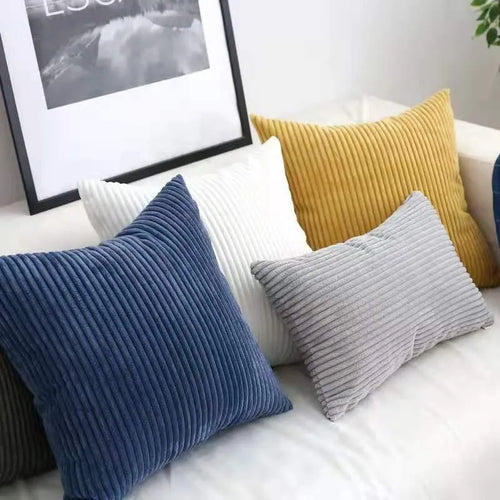 Extra Large Broad Corduroy Cushion Covers - 50cm - 70cm