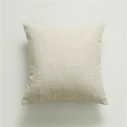 Cream Nordic Style Linen Cushion Covers - 45x45 (18inx18in)