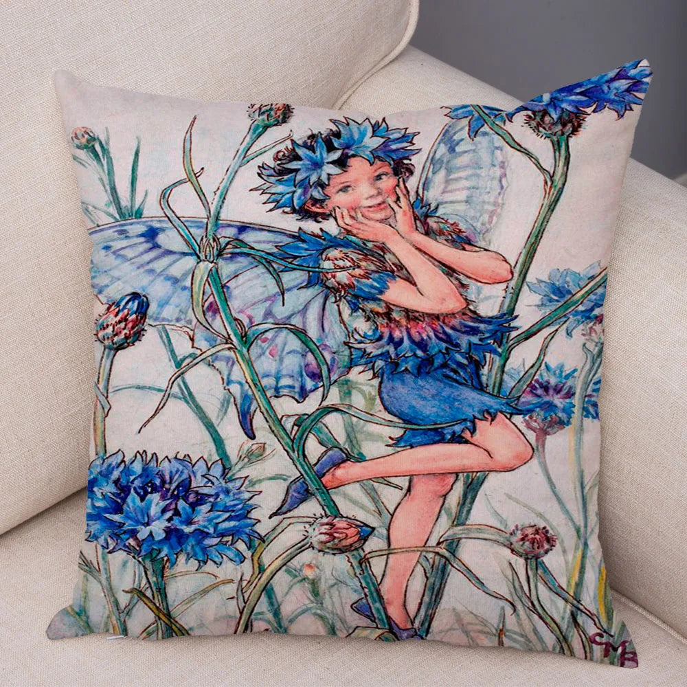 Children's Flower Fairies Cushion Covers 45cm x 45cm