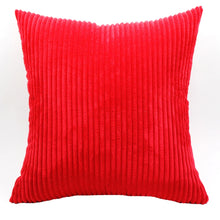 red Extra Large Broad Corduroy Cushion Covers - 50cm - 70cm