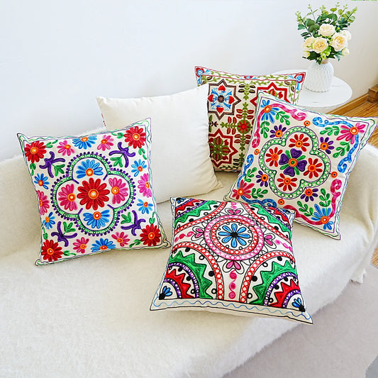 Bohemian Mandala Embriodered Cushion Covers - 18in x 18in