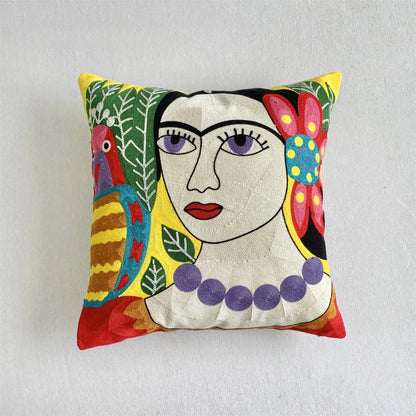 Frida Kahlo Embroidery Cushion Covers 18in x18in (45cm)