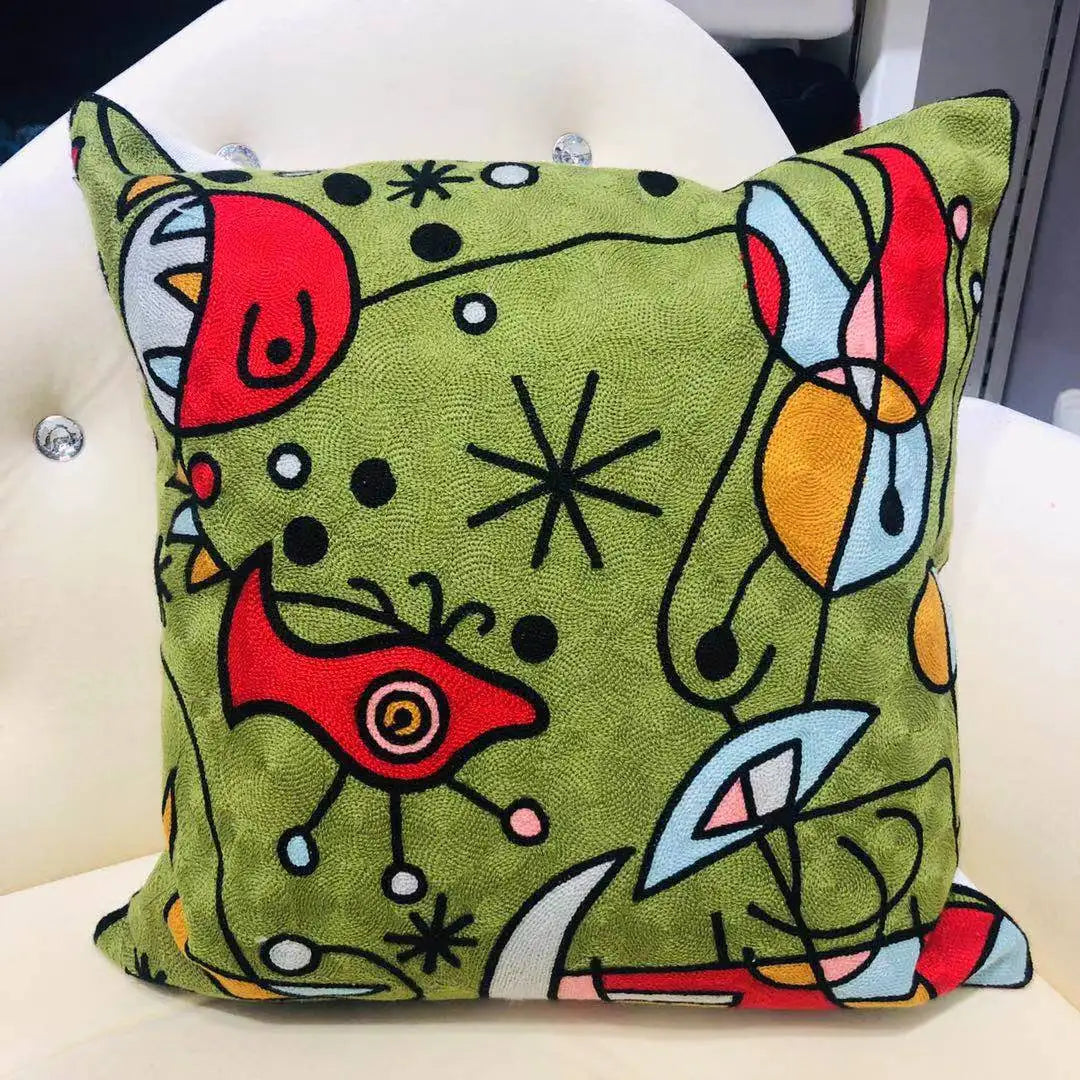 Picasso Embroidery Cushion Covers - 45cm x 45cm or 18in x 18in