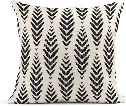 Bohemian Tribal Cushion Covers - Offwhite & Black