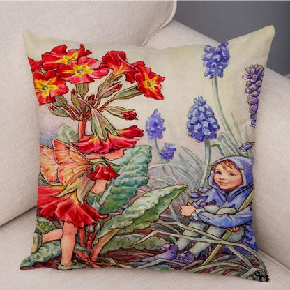 Children's Flower Fairies Cushion Covers 45cm x 45cm