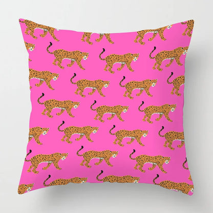 Colourful Abstract Art Leopard Printed Cushion Covers - 2 Sizes