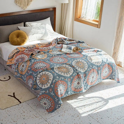 Boho Cotton Mandala Bedspreads / Sofathrows in Various Colours - King- & Queensize