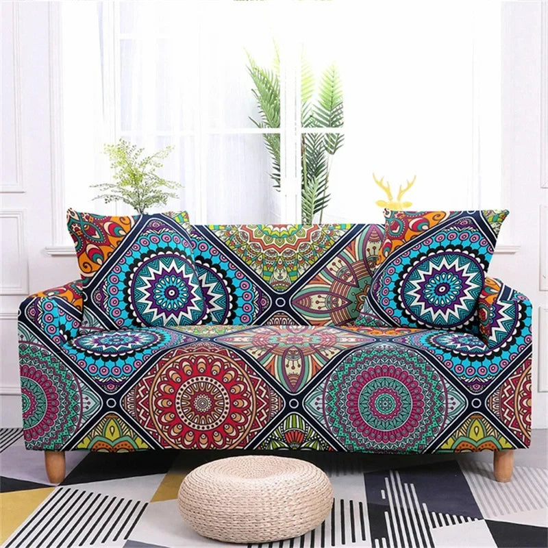 Boho Mandala Print Sofa Covers For 1 - 4 Seaters & L-Shaped Sofas