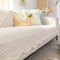 Cream Nordic Stylish Sofa Covers With Pretty Stitching (Non-Slip) With Backcover