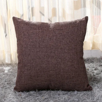 Brown Scandinavian Cotton Linen Cushion Covers 18in x 18in 